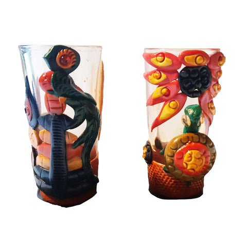 Maya Kingdom Shot-Gläser | Handgefertigte Gläser mit original Maya-Motiven