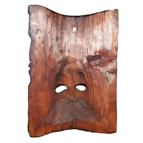 Deko Maske mit traditionellen Maya-Motiven - Holz