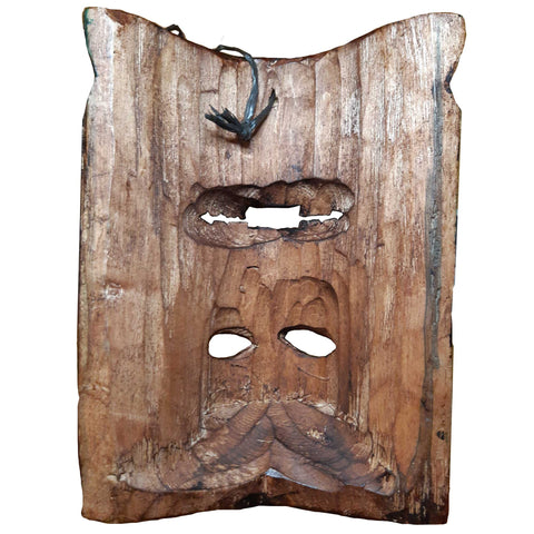 Echtholz Deko Maske 25 cm mit traditionellen Maya-Motiven